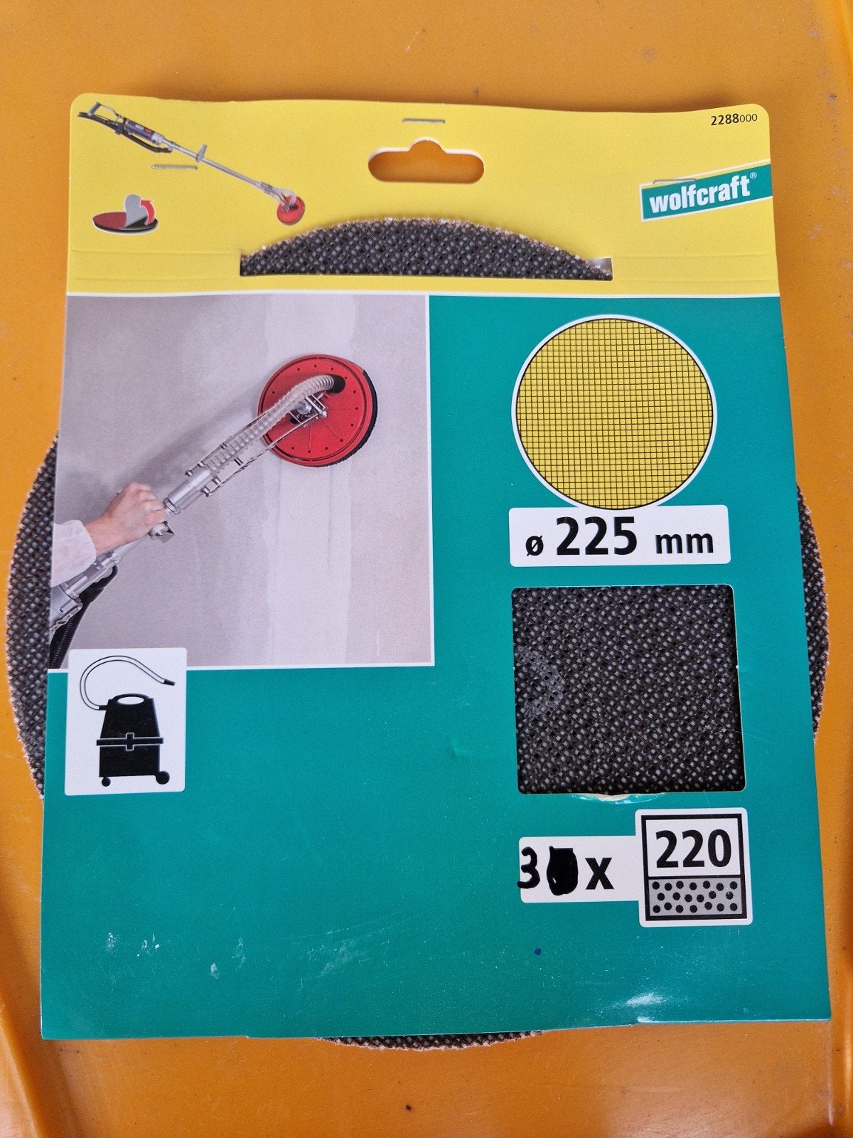 Schuurgaas plafond schuurmachine 225mm korrel 220, Ophalen of Verzenden, Nieuw, 1200 watt of meer, Overige typen