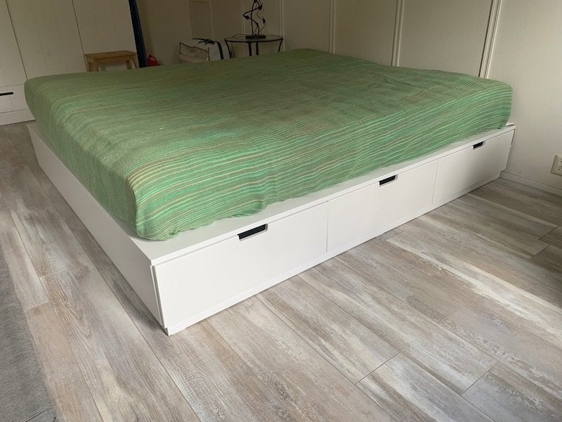 IKEA NORDLI tweepersoonsbed | ZGAN, Ophalen, Wit, Tweepersoons, Zo goed als nieuw