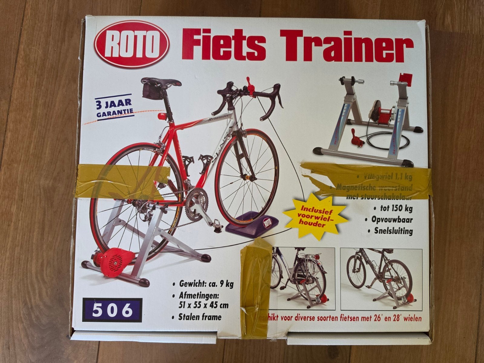 Roto Fietstrainer 506 - Geschikt voor 26" en 28" wielen, Overige typen, Staal, Ophalen of Verzenden, Zo goed als nieuw