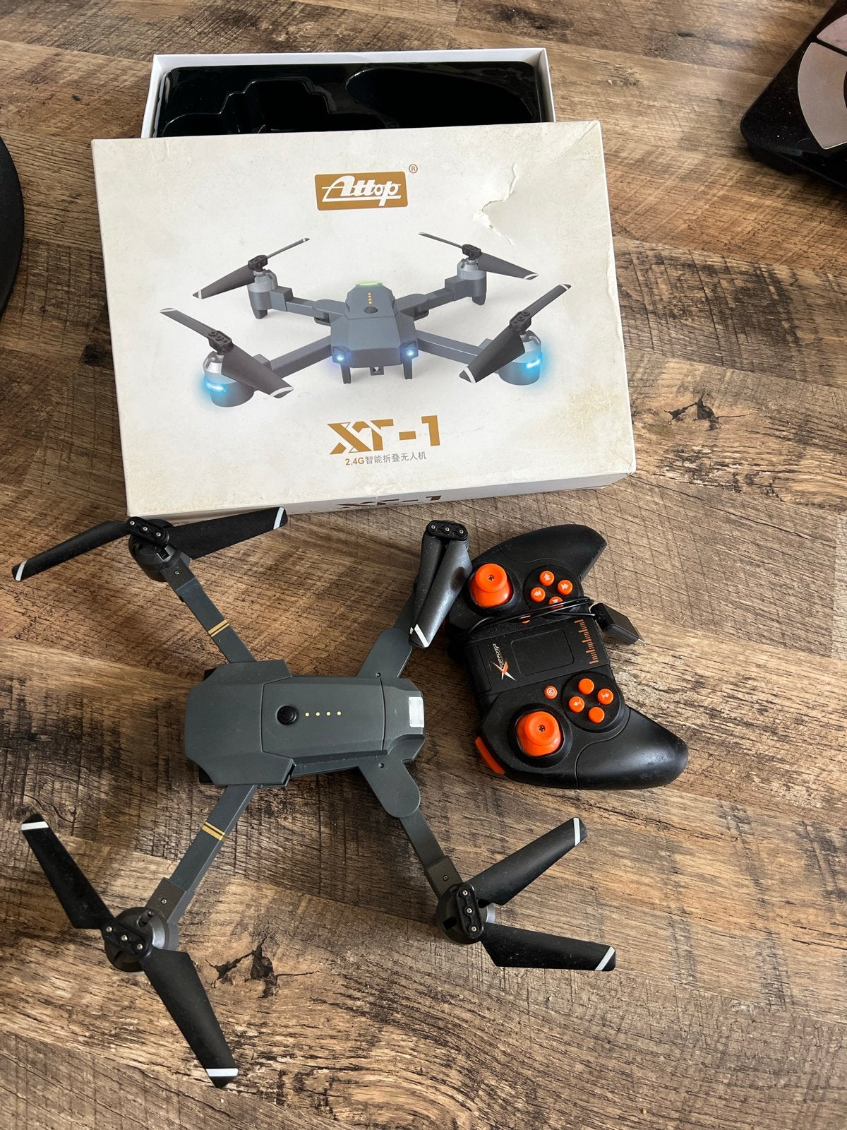 Attop XT-1 Opvouwbare Drone met Camera en Controller, Gebruikt, Cameradrone, Overige merken, Minder dan 100 meter