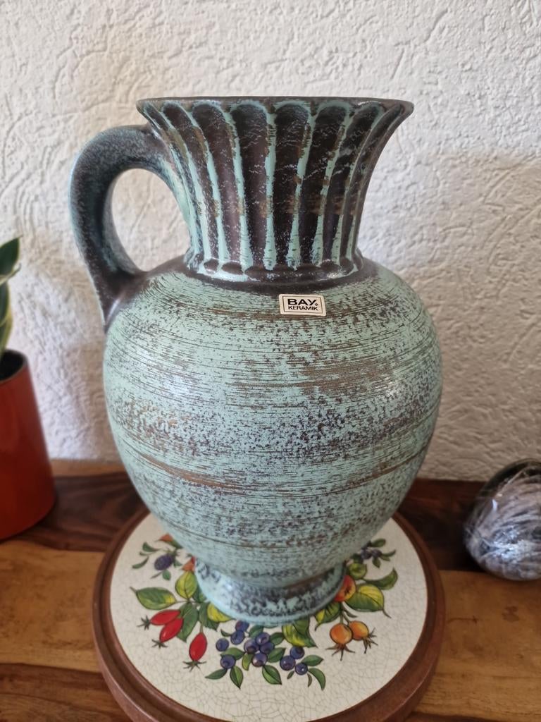 Prachtige grote vintage vaas van Bay Keramik (West Germany),, Antiek en Kunst, Antiek | Vazen, Ophalen of Verzenden