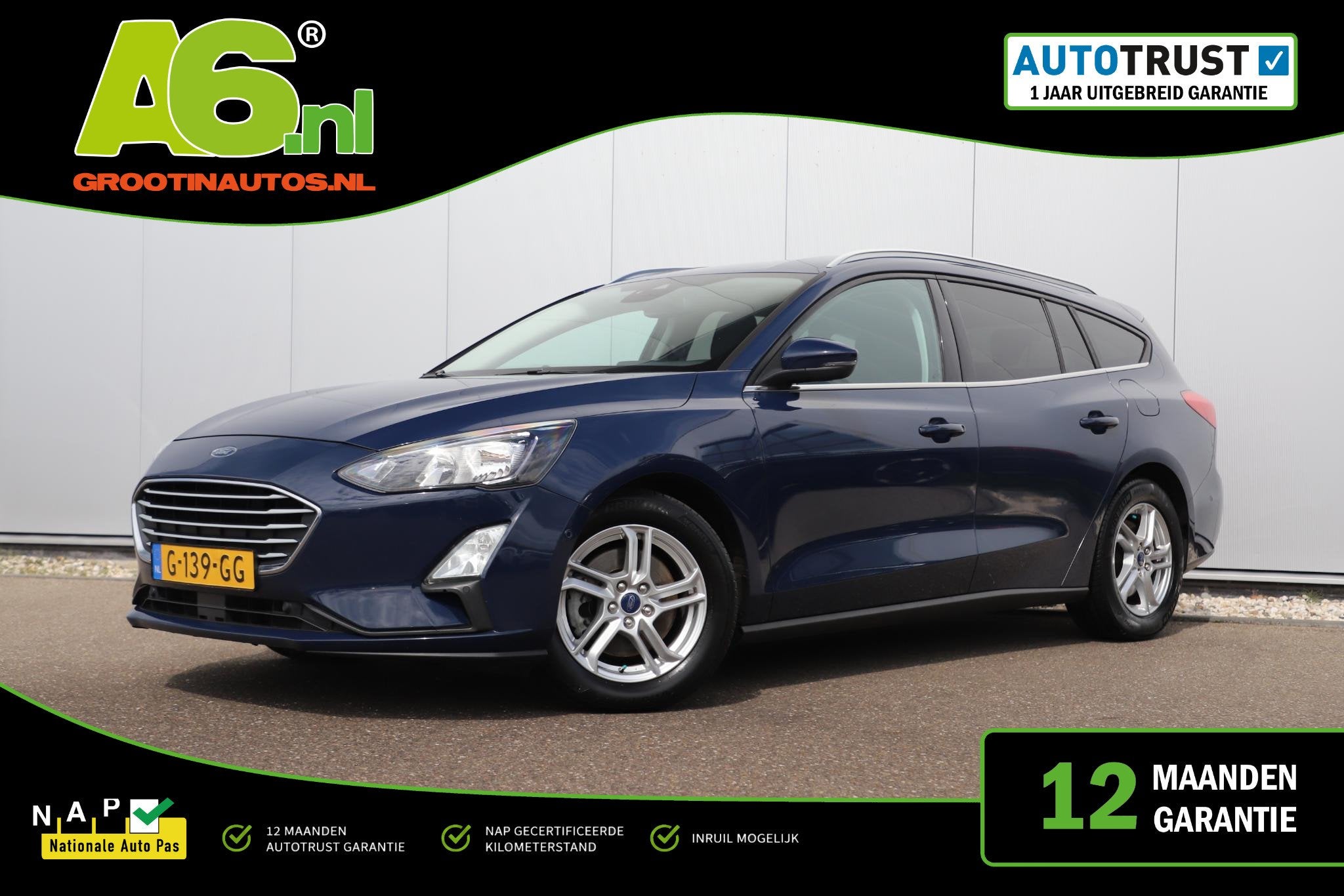 Ford Focus Wagon 1.5 EcoBlue Trend Edition Business Navigati, Auto's, Stof, Gebruikt, 4 cilinders, Met garantie (alle)