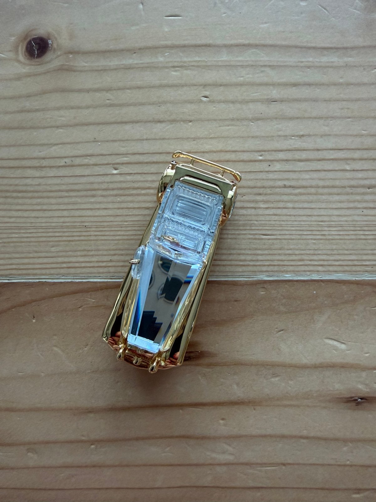 Schitterende Swarovski Kristal Oldtimer Roadster (Verguld), Ophalen of Verzenden, Zo goed als nieuw, Figuurtje