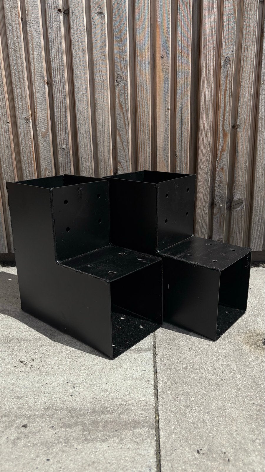 STARX Paalverbinder Hoek-model 2-weg 120x120 mm zwart, Ophalen, Nieuw, Overige typen