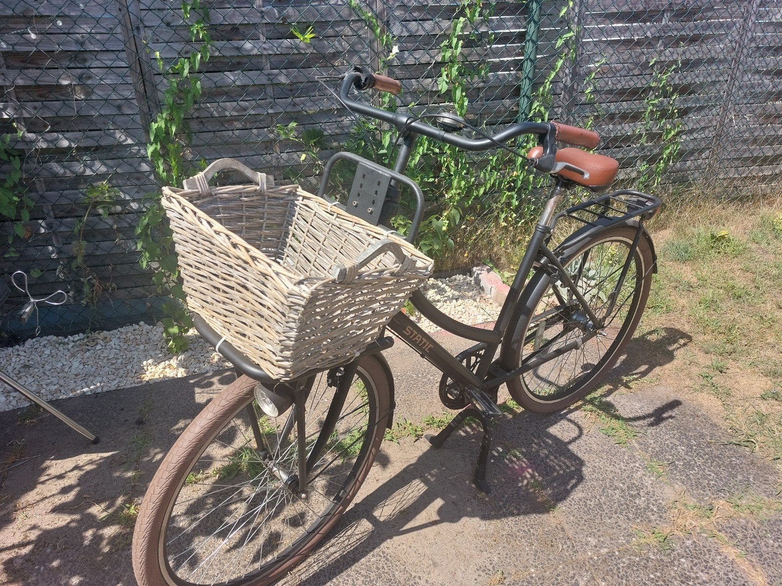 Matzwart dames omafiets Static, Ophalen, Terugtraprem, Gebruikt, Static