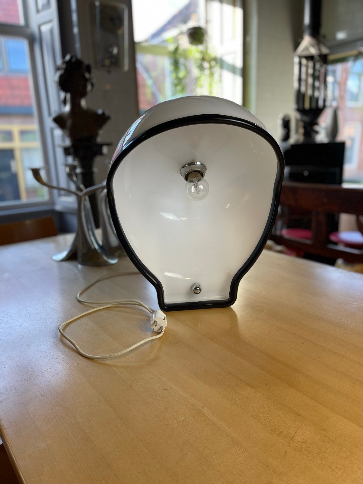 De Birghitta, door Harvey Guzzini, space age lamp, 50 cm, Wit, Ophalen of Verzenden, Design