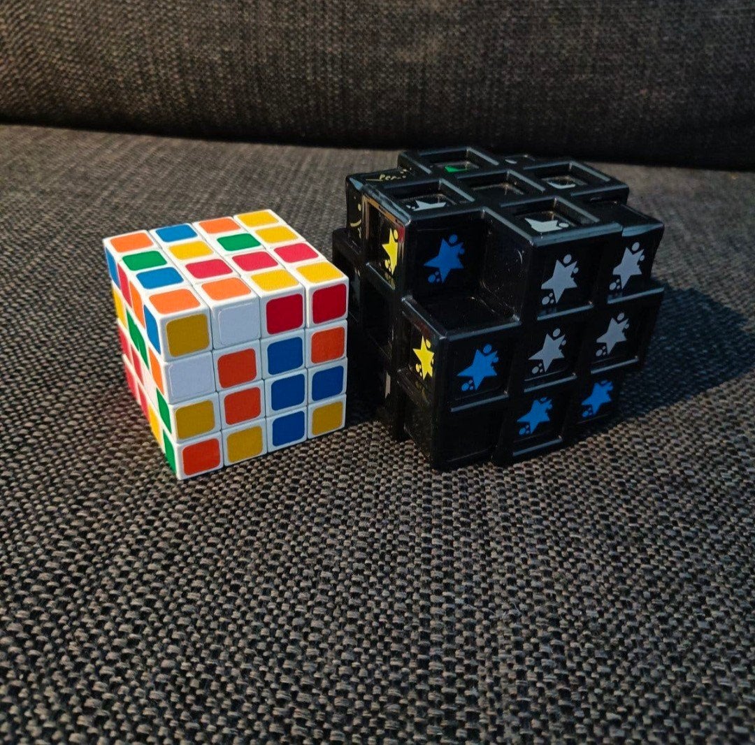 Rubik's kubussen: klassieke 4x4 en unieke sterrenkubus, Ophalen of Verzenden, Gebruikt, Rubik's of 3D-puzzel