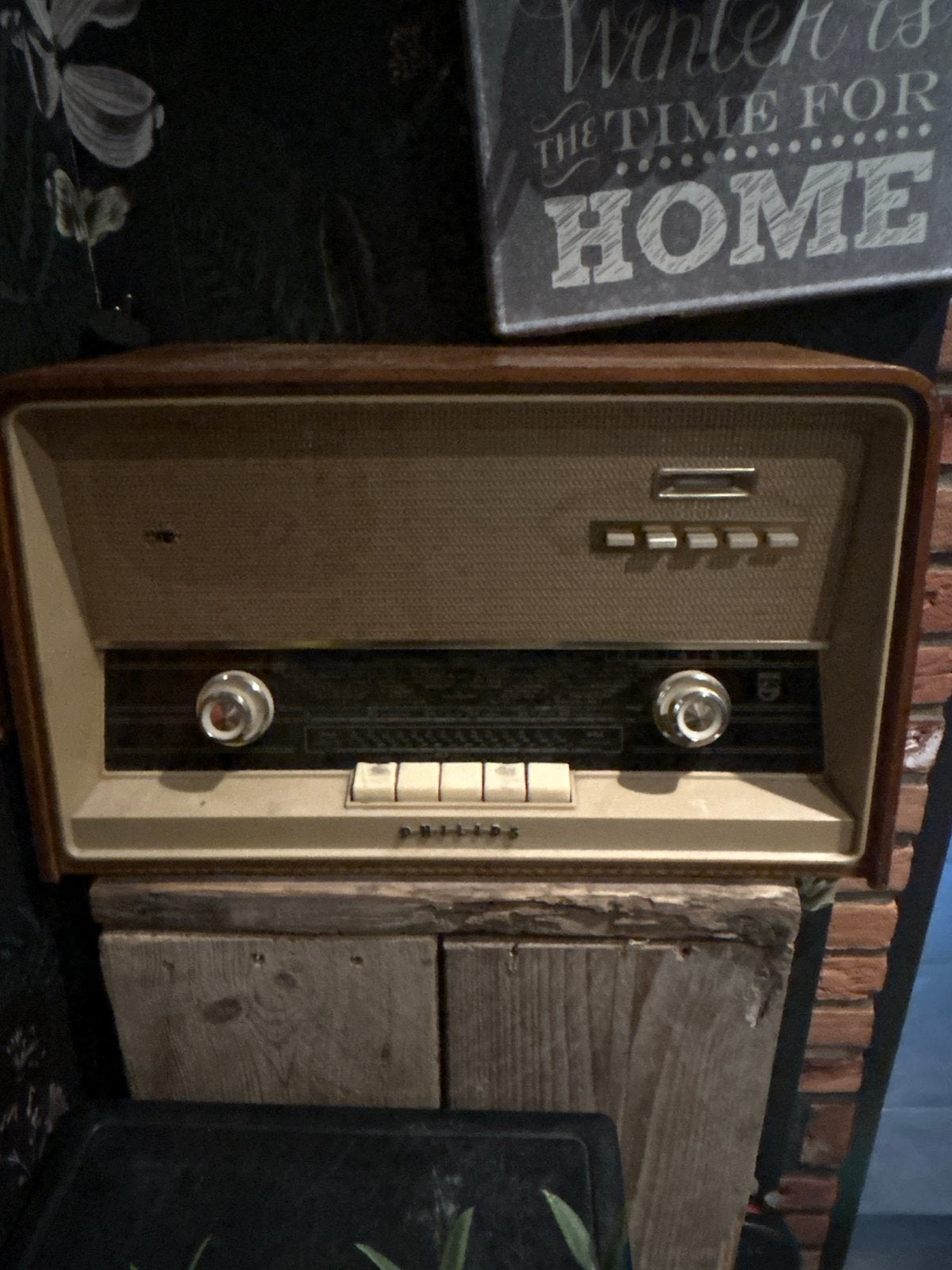 Vintage Philips buizenradio - Jaren '50/'60, Ophalen, Gebruikt, Radio