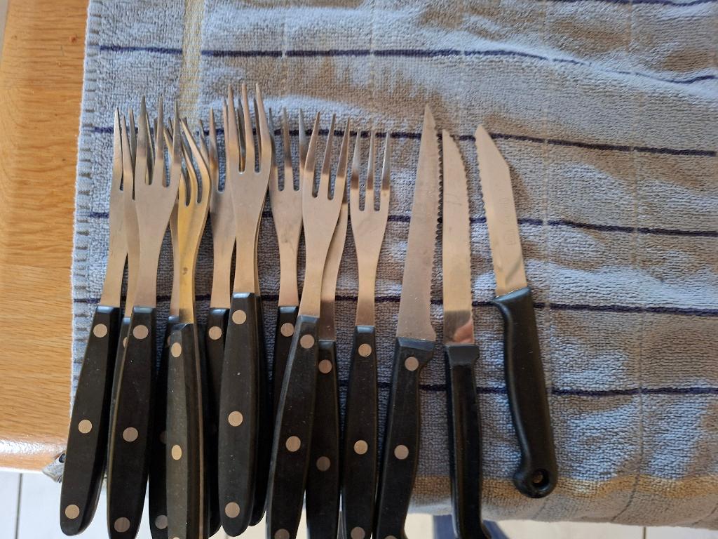 steakbestek, vorken en messen, Huis en Inrichting, Keuken | Bestek, Ophalen of Verzenden, Overige materialen