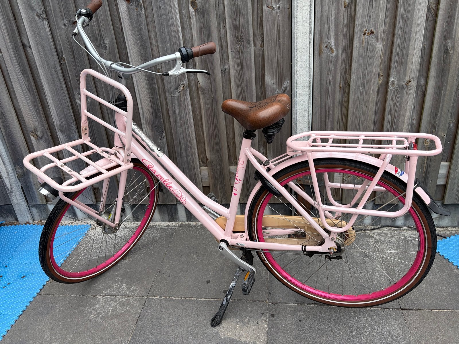 Miss Grace Gazelle damesfiets - Roze, Ophalen, Gebruikt, Velgrem, Versnellingen