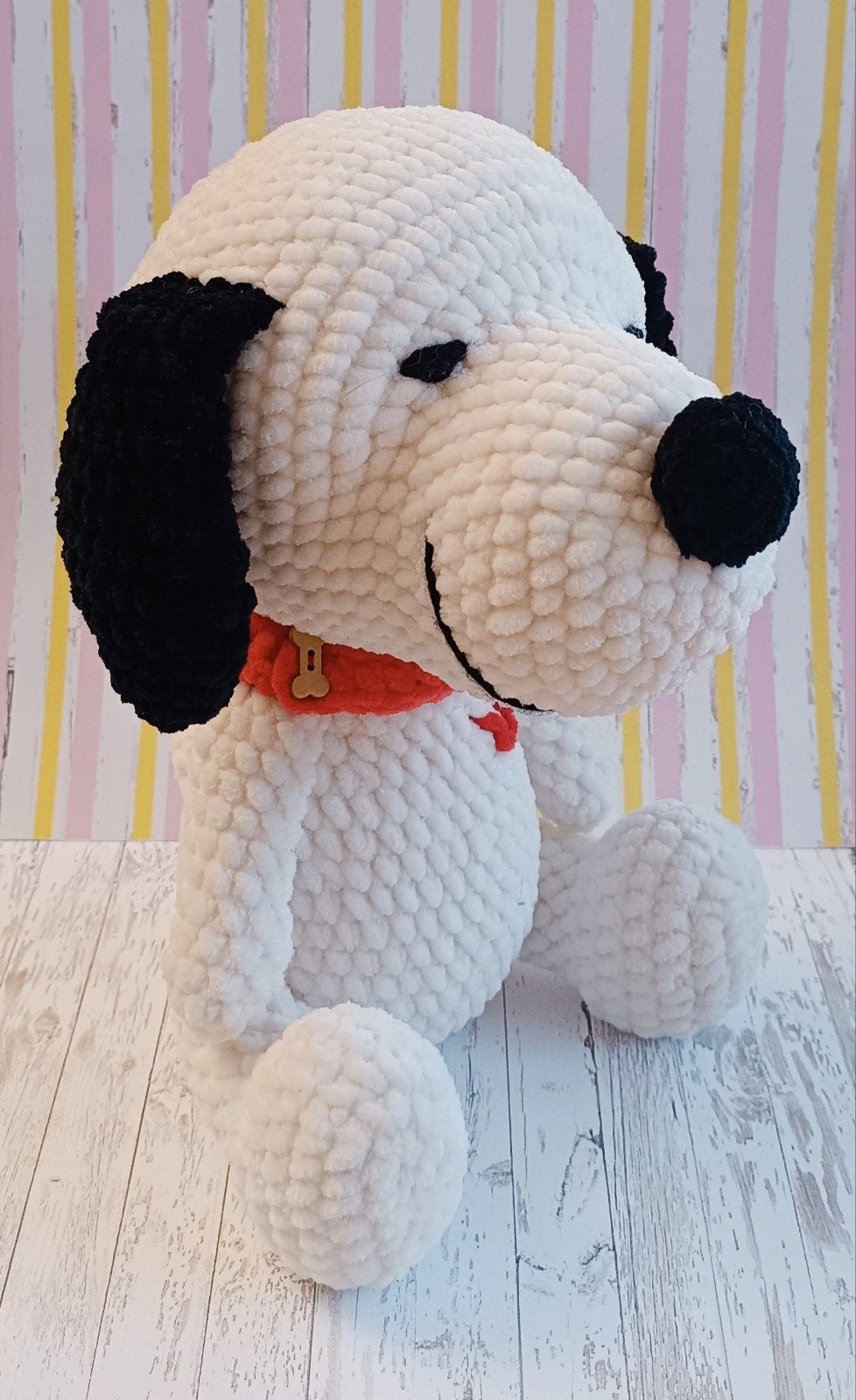 Gehaakte Pluchen Snoopy – Amigurumi Hond, Handgemaakt Cadeau, Ophalen of Verzenden, Nieuw, Hond
