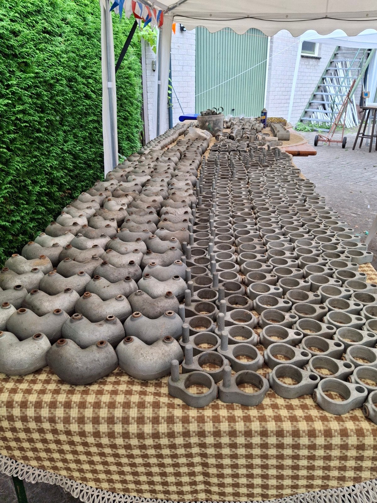 Aluminium buizen en stalen koppelingen voor diverse toepassi, Ophalen, Gebruikt, 2 tot 4 meter, Aluminium