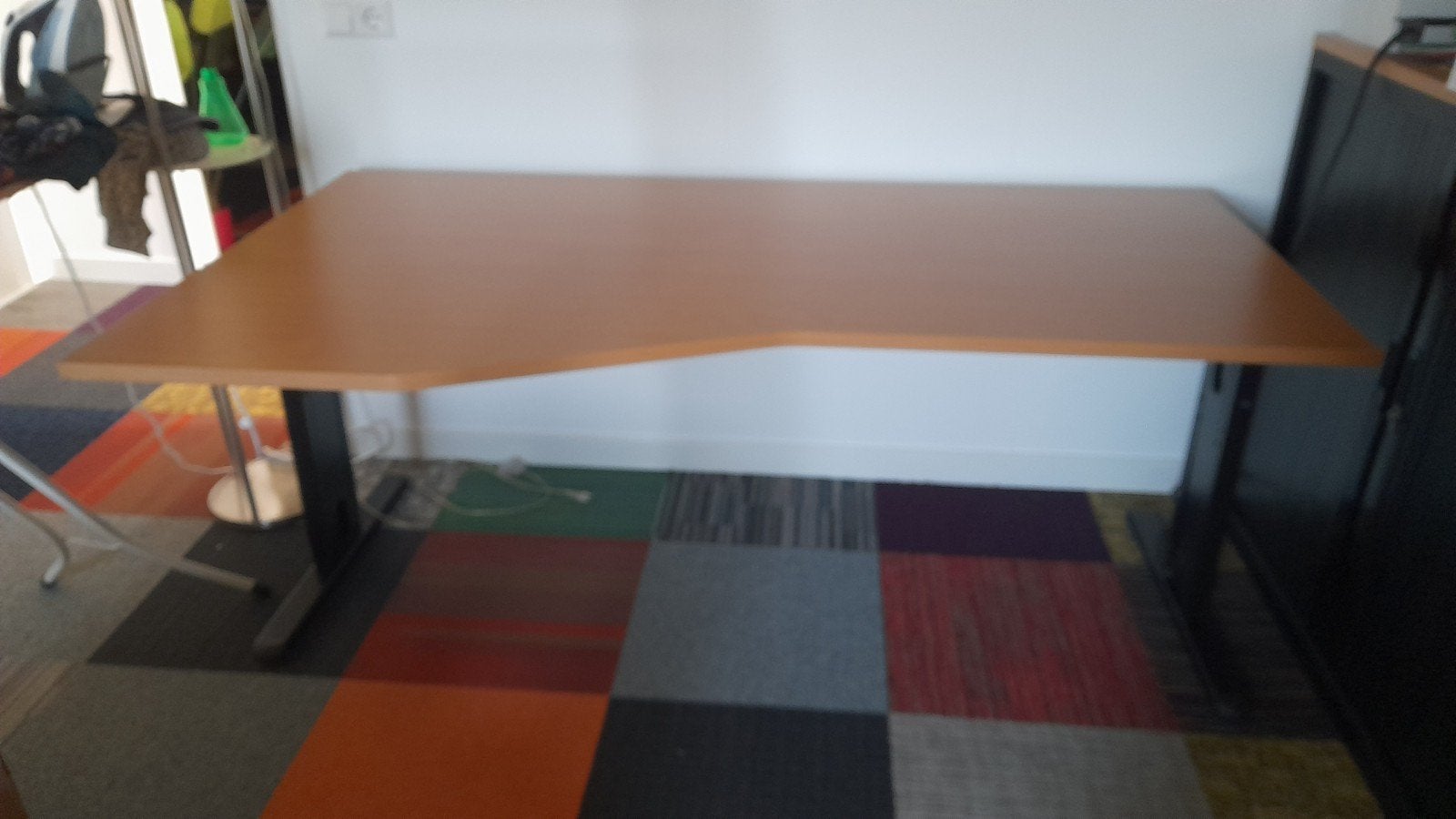 Bureau hpl beuken. 180x80/100cm., Ophalen, Gebruikt