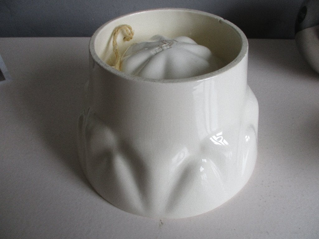 Vintage Puddingform Keramik glasiert creme (Wächtersbach), Ophalen of Verzenden, Huis en Inrichting
