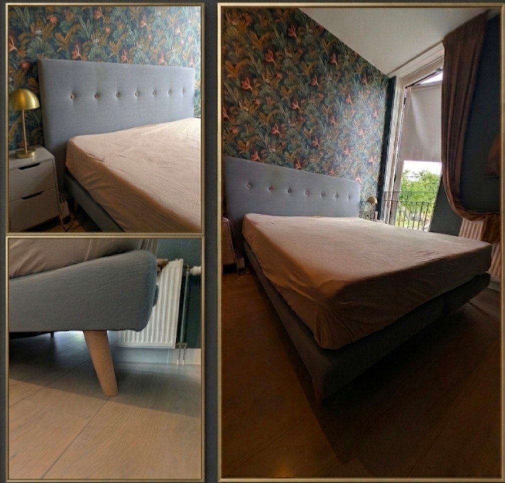Mooie kwaliteit boxspring 180x200 (2x 90x200), Ophalen, Gebruikt, Tweepersoons, 180 cm