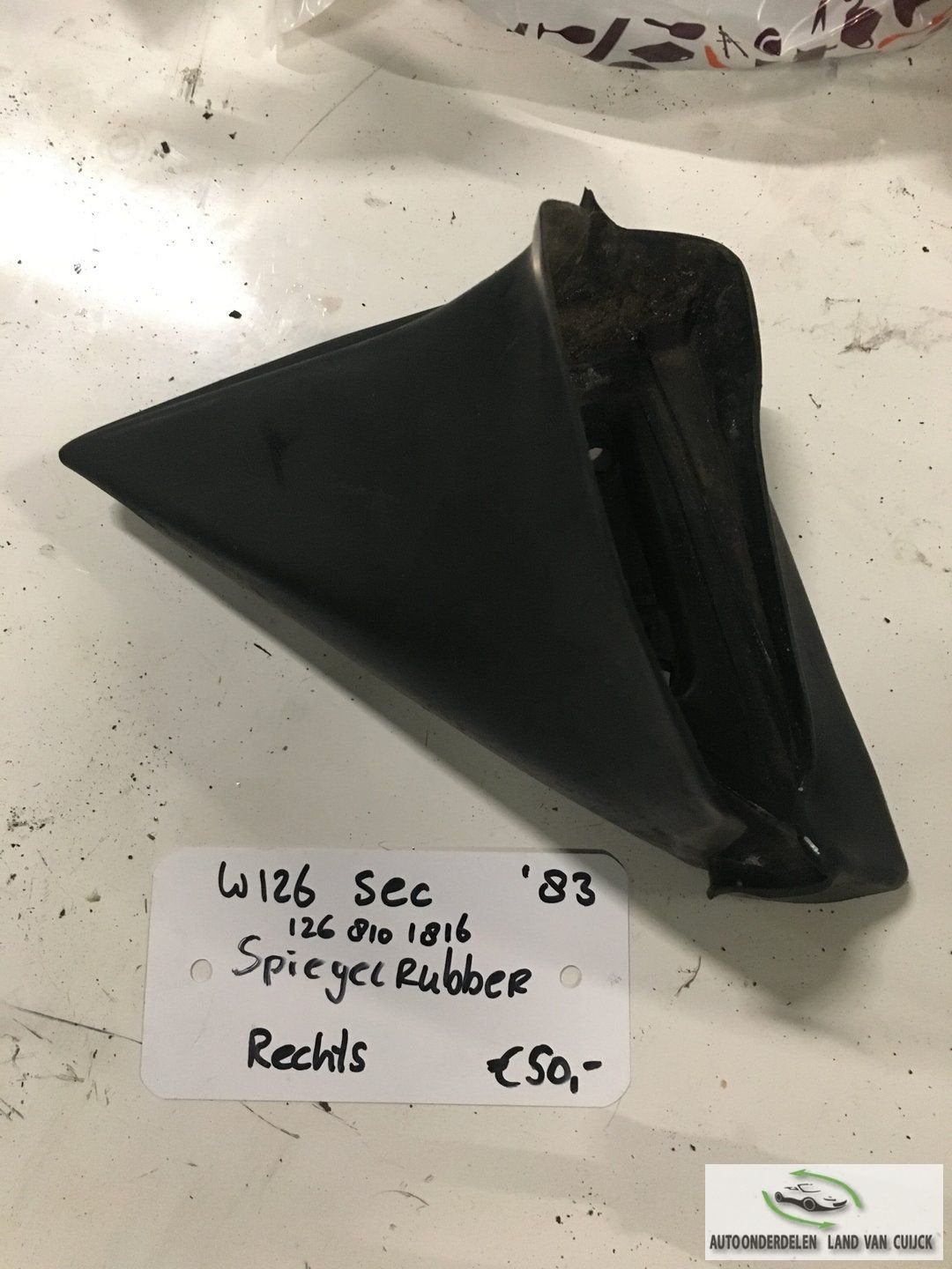 Mercedes w126 Sec 1983 Buitenspiegel Rubber  Rechtsvoor, Gebruikt, -, -, Ophalen of Verzenden