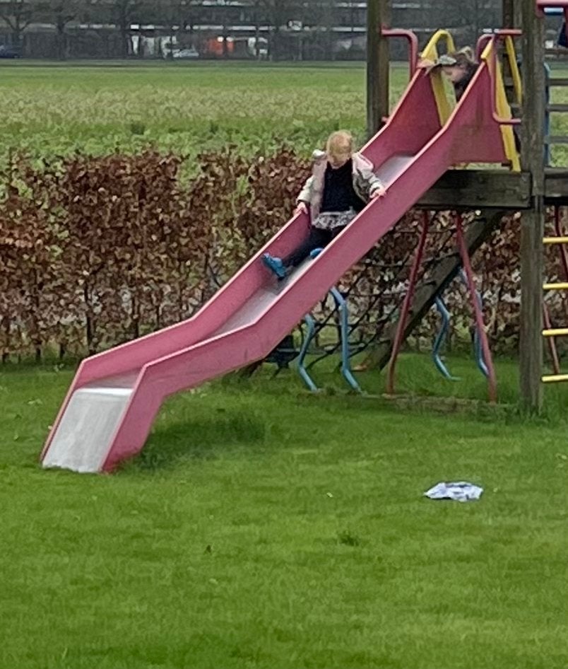 Rvs glijbaan voor speeltoestel, Ophalen, Gebruikt, Glijbaan, Aanbouwonderdeel