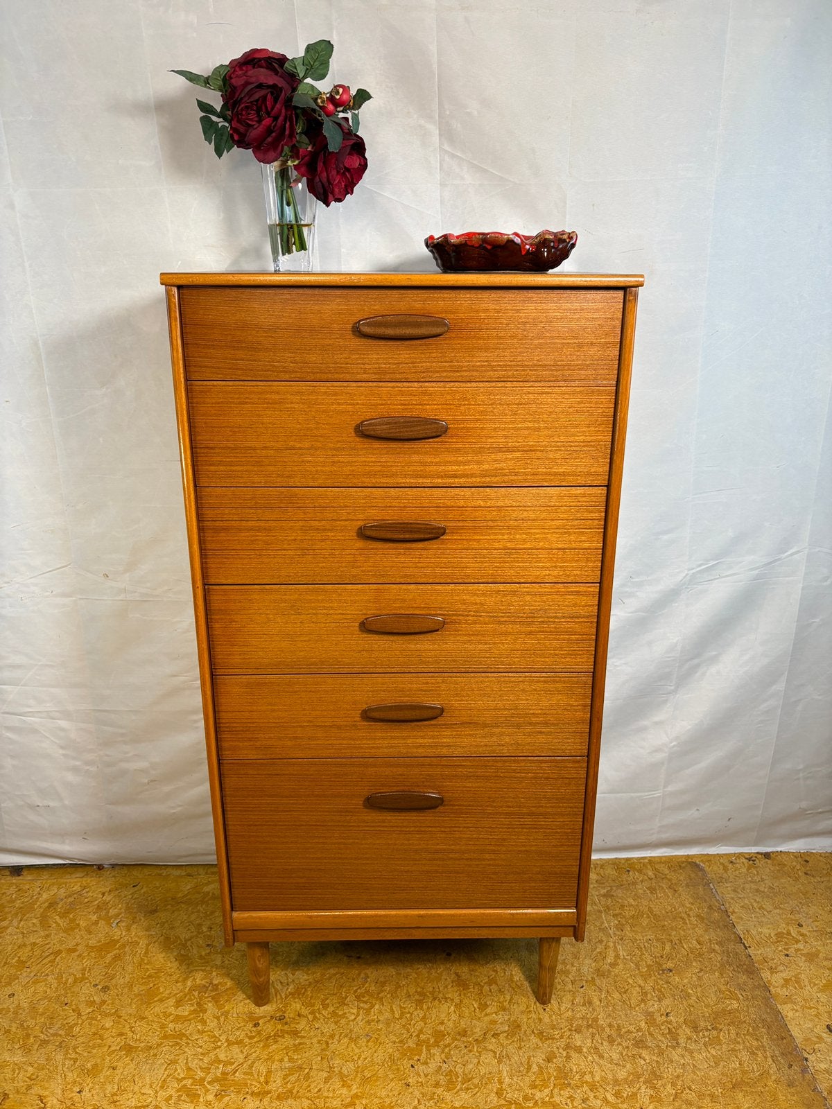 Gratis bezorging!MidCenturyVintageTeak Ladekast, Austinsuite, Austinsuite, Gebruikt, 5 laden of meer