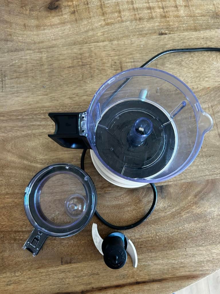 KitchenAid Foodprocessor hakmolen - Crème kleur, Ophalen of Verzenden, Zo goed als nieuw, Vaatwasserbestendig, Minder dan 1 liter