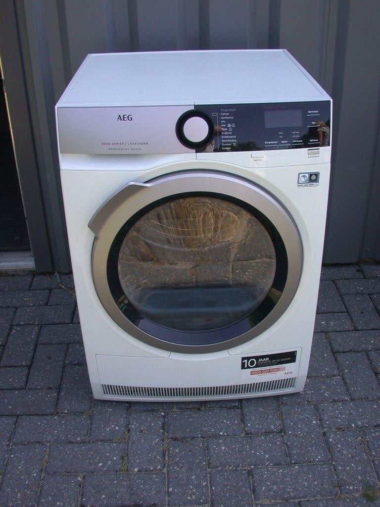 SA5) Zgoh AEG warmtepomp condensdroger, 8kg, A++, Ophalen, Gebruikt, 8 tot 10 kg, Voorlader
