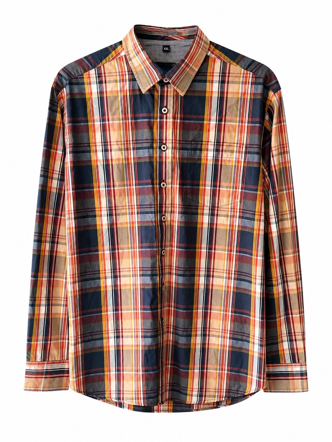 Engbers Geruit Overhemd - XL/43-44, Ophalen of Verzenden, Zo goed als nieuw, Meerkleurig, Halswijdte 43/44 (XL)