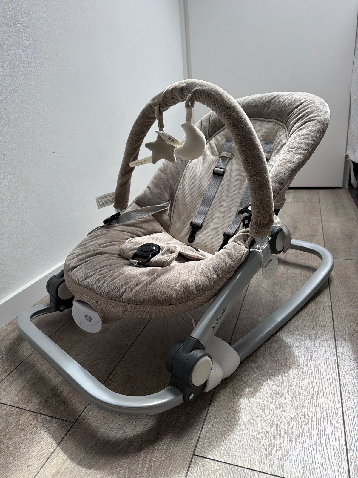 Beaba Up & Down Bouncer Wiegstoel - Beige, Ophalen, Zo goed als nieuw