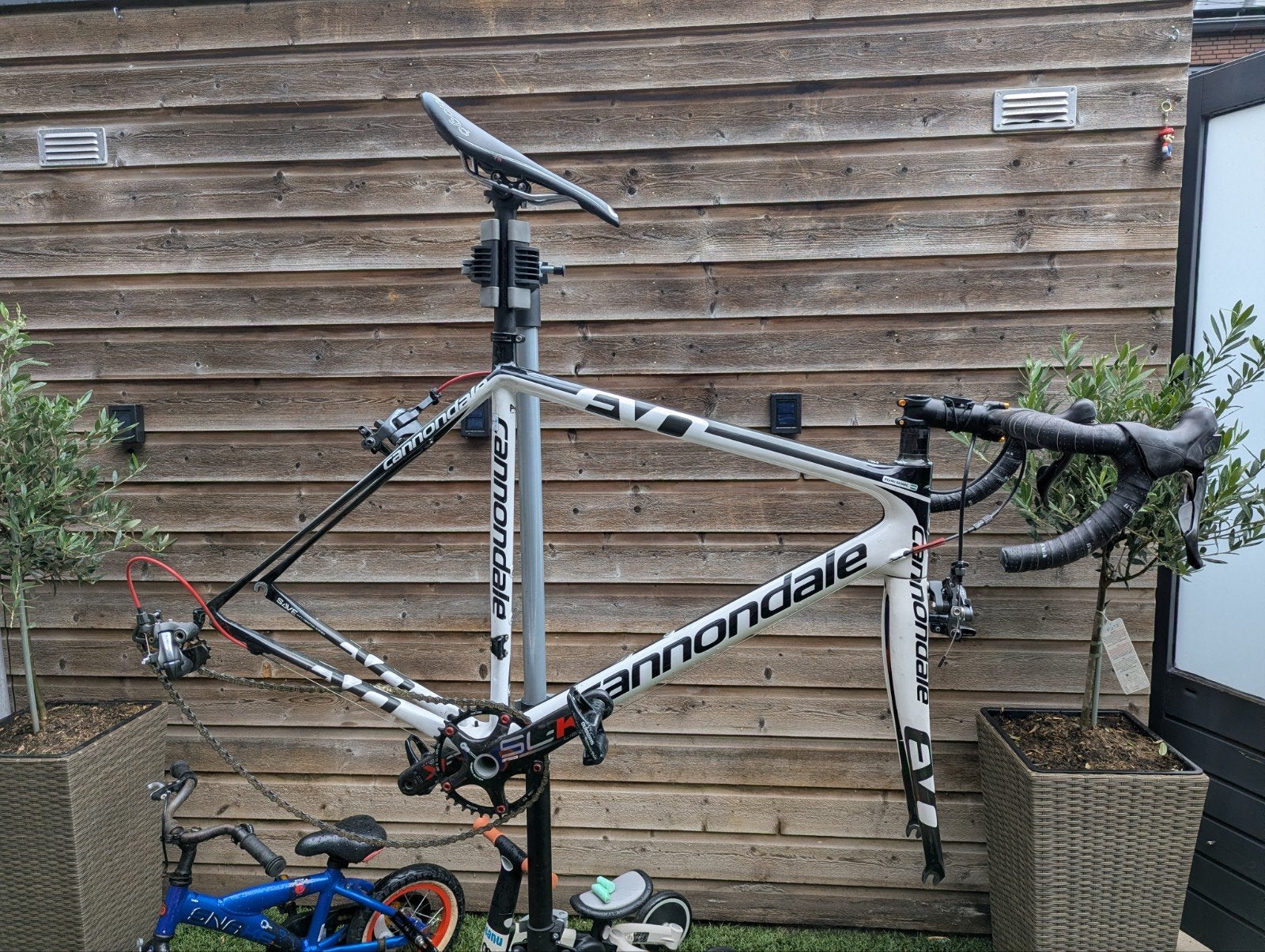 Frameset Cannondale Supersix Evo Hi-Mod 2012, Gebruikt, Carbon, Overige maten, 15 tot 20 versnellingen