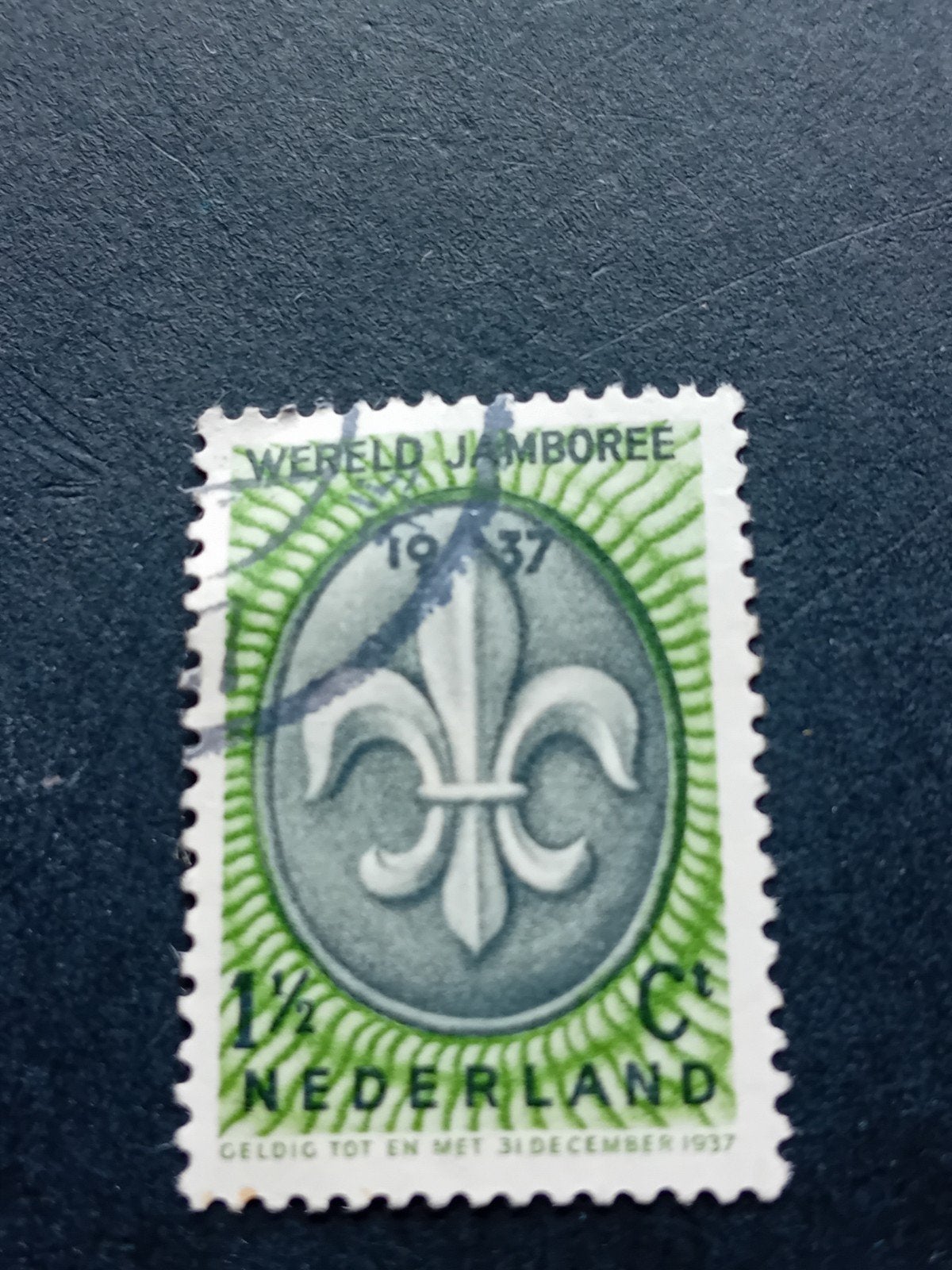 Nederland Wereld Jamboree 1937 postzegel, Ophalen of Verzenden, T/m 1940, Gestempeld