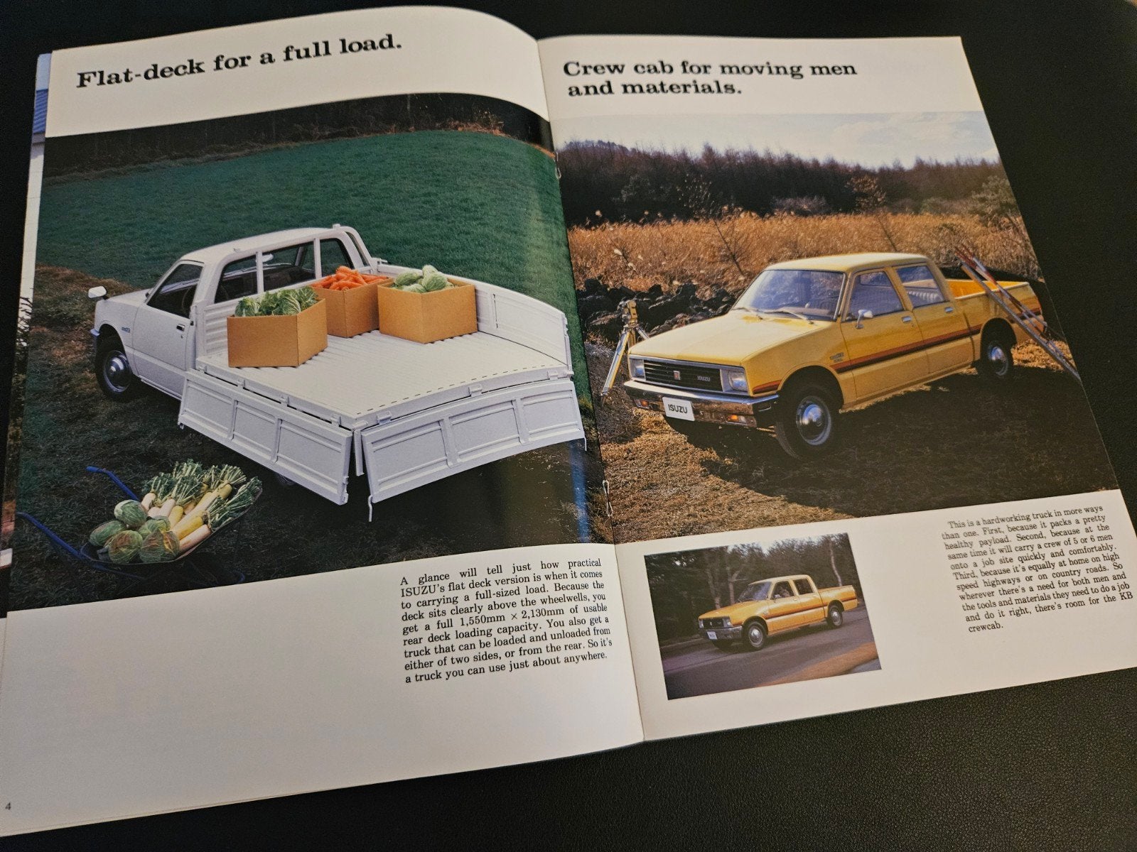 Brochure Isuzu Pickups KB / KBD Series 1982, Ophalen of Verzenden, Zo goed als nieuw, Overige merken