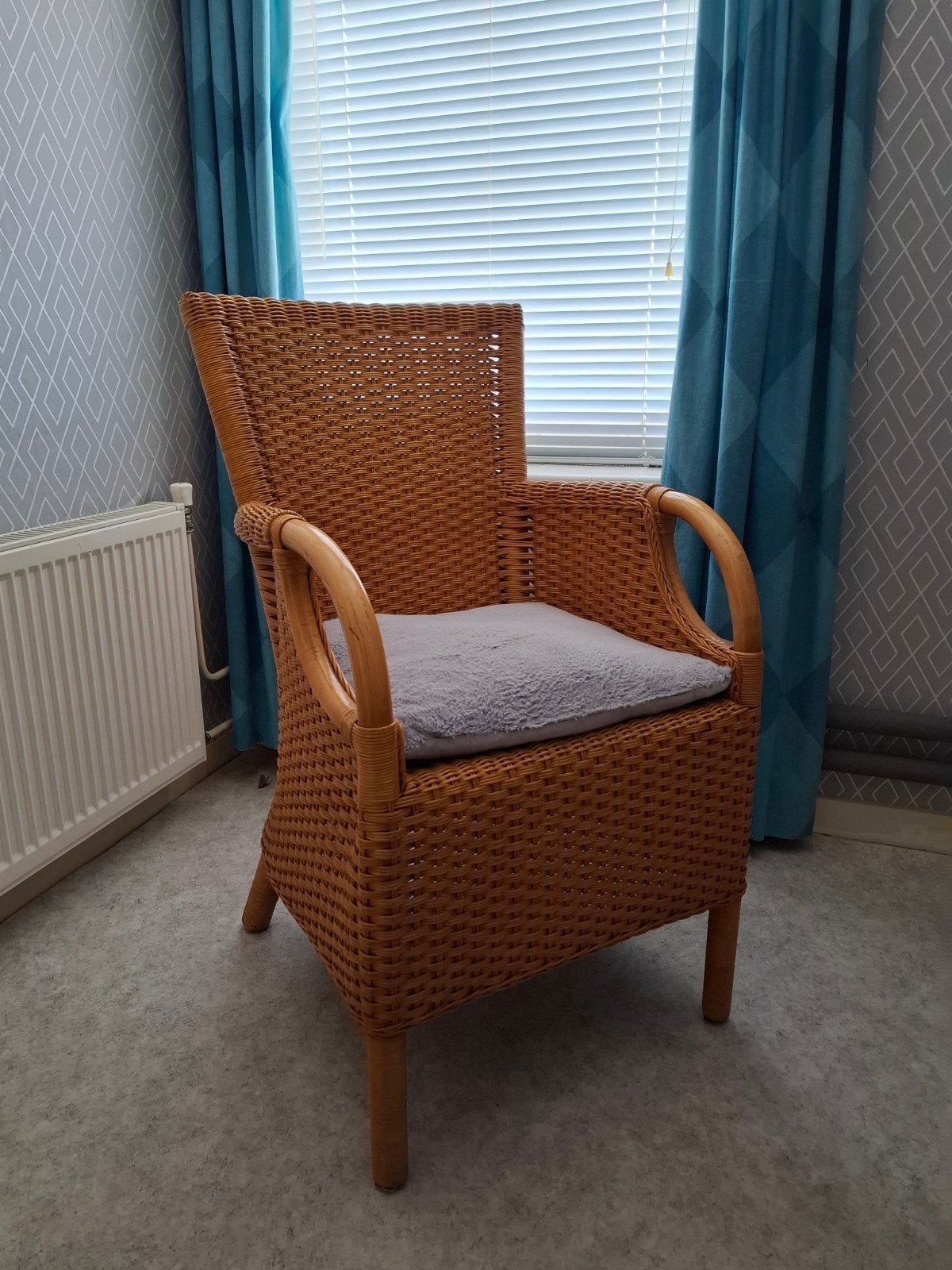 Rotan stoel, Huis en Inrichting, Gebruikt, Overige kleuren, Riet of Rotan, Eén