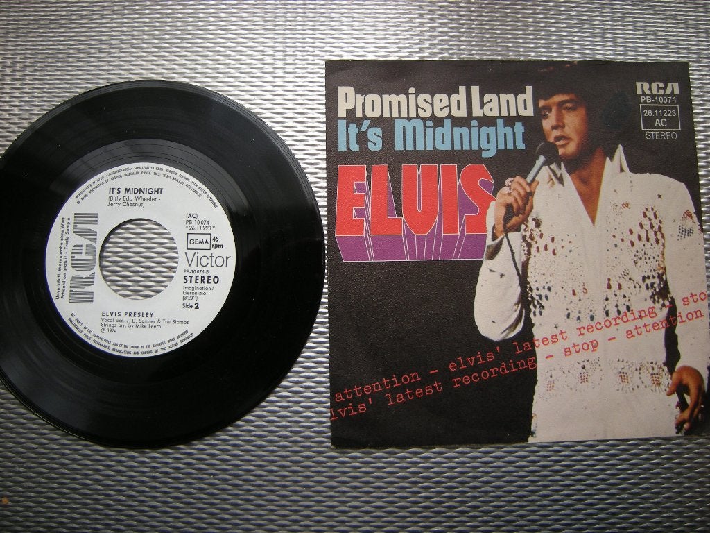 Elvis Presley Promo Duits Promised Land, Ophalen of Verzenden, Zo goed als nieuw, 7 inch, Pop