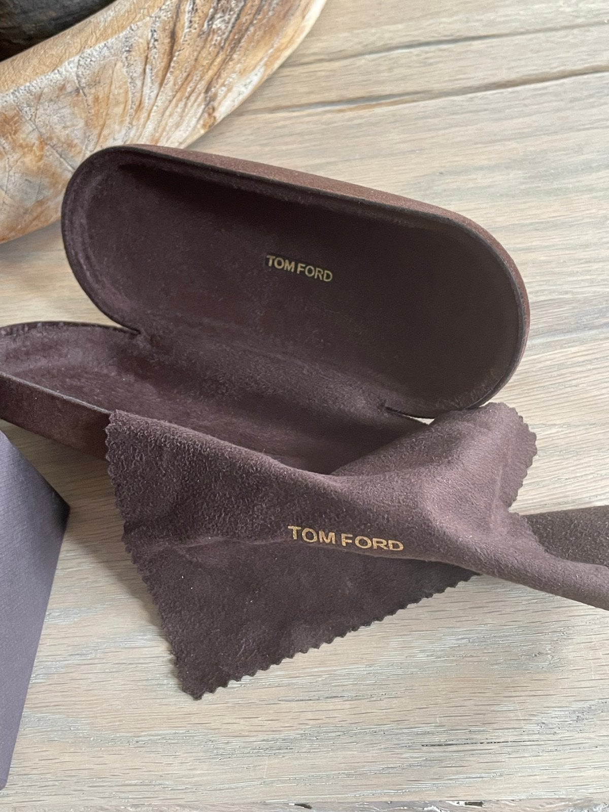 Tom Ford Zonnebril met etui en doos, Overige merken, Zonnebril, Bruin, Ophalen of Verzenden