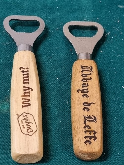 flesopener hout leffe en duyvis, Ophalen of Verzenden, 'T Olde Gre-j, Info@toldegrej.nl, Endepoelstraat 20f Didam