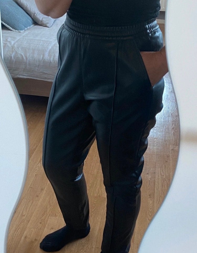My Jewellery Leren look broek - Maat M, Maat 38/40 (M), Zwart, Ophalen of Verzenden, Zo goed als nieuw
