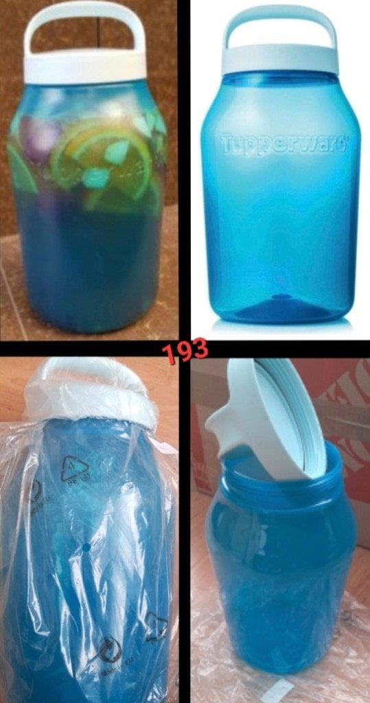 Tupperware Universal Jar Blauw 3L (+ bundel kado, zie text), Huis en Inrichting, Keuken | Tupperware, Met handvat, Blauw, Nieuw
