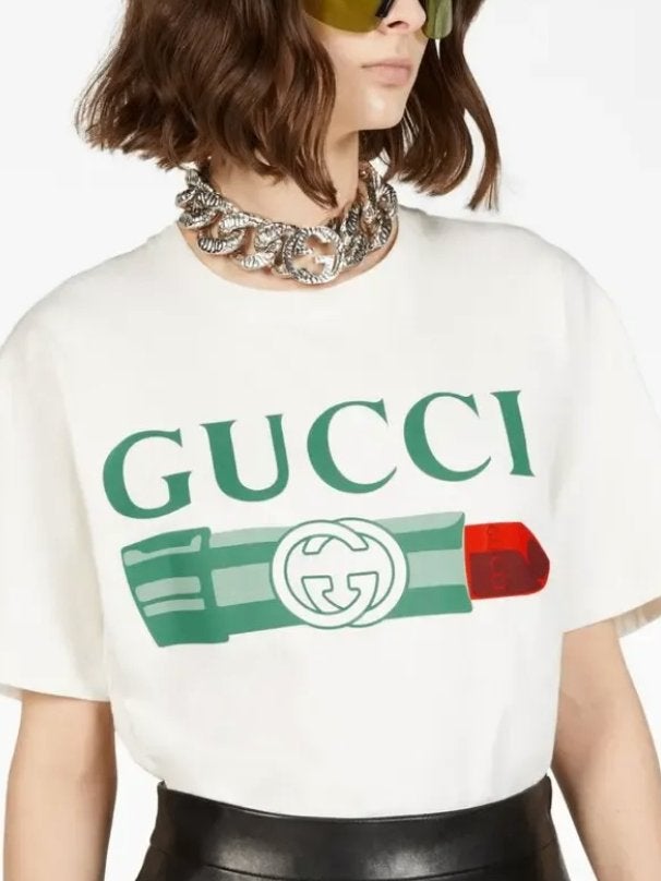 Gucci t-shirt (vrijwel nieuw), Korte mouw, Maat 36 (S), Meerkleurig, Verzenden