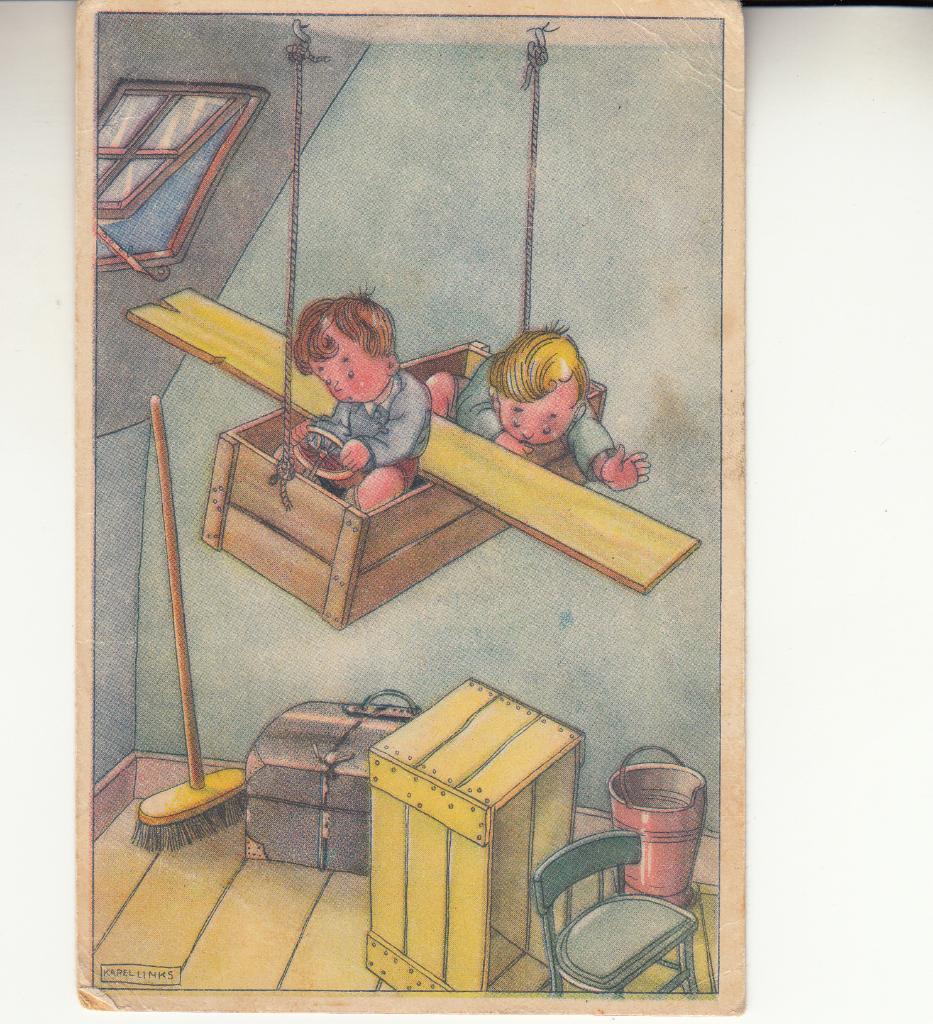 Karel Links    ,    1948                    =0029=, Verzamelen, Ansichtkaarten | Themakaarten, Ophalen of Verzenden, 1940 tot 1960