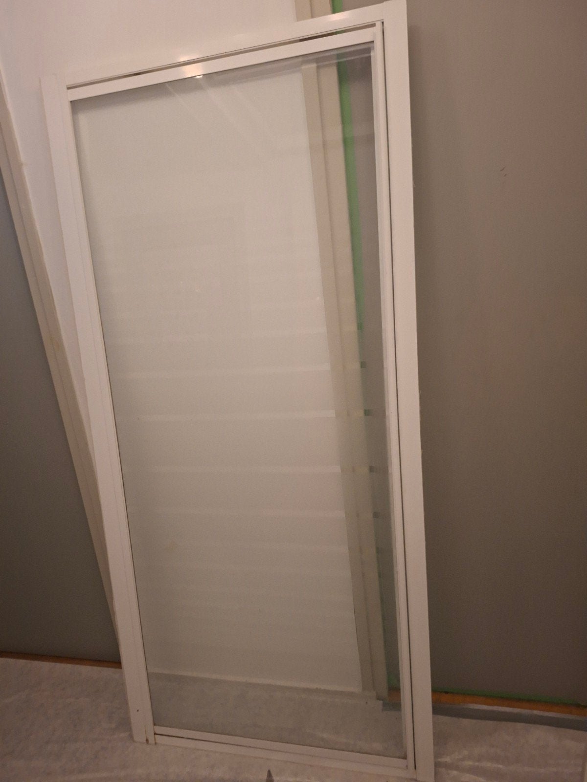Douchedeur -  met Wit Frame, Huis en Inrichting, Badkamer | Complete badkamers, Ophalen, Gebruikt, Met douche
