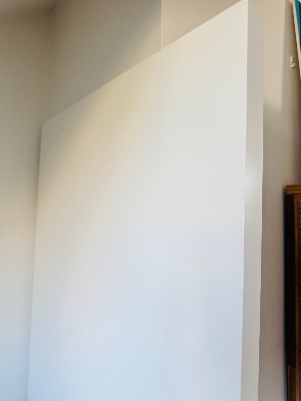 IKEA LAGKAPTEN bureau 140x60 wit met 3 OLOV verstelbare pote, Ophalen, Gebruikt, Spaanplaat of MDF, In hoogte verstelbaar