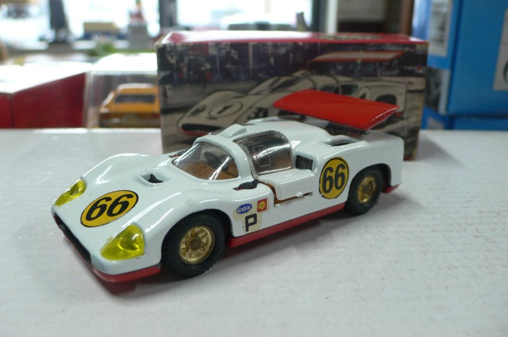 chapparral 2f #66- mercury 1/43 -in mooie staat/orginele lak, Hobby en Vrije tijd, Verzenden, Zo goed als nieuw, Auto, Overige merken