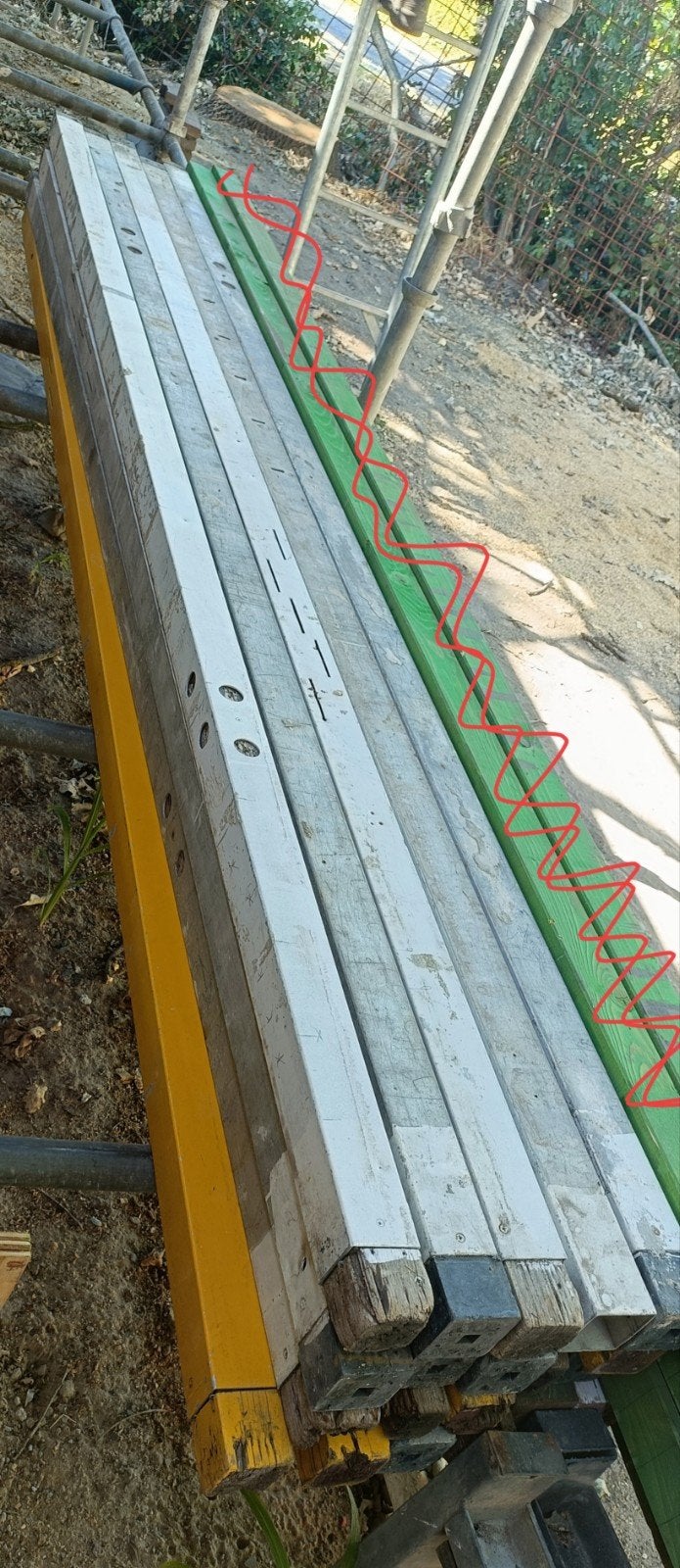 Aluminium metsel profielen, 3 meter, 21 st., Ophalen, Gebruikt, Aluminium