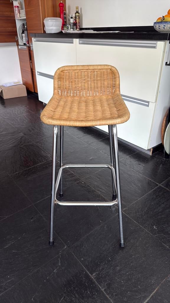 vintage barkruk, Dirk van Sliedrecht, Rohe Noordwolde, Verzenden, 60 tot 90 cm, Zo goed als nieuw, 1 kruk