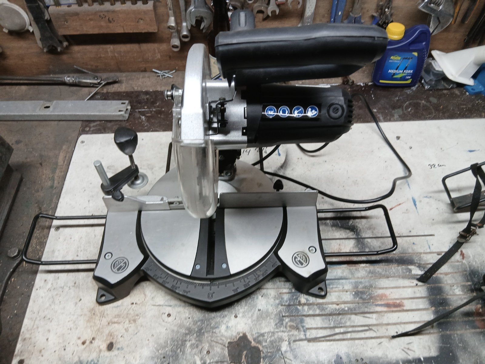 scheppach afkortzaag HM 80L1200 W zaag 21 cm, Ophalen, Scheppach, Zo goed als nieuw, Afkortzaag