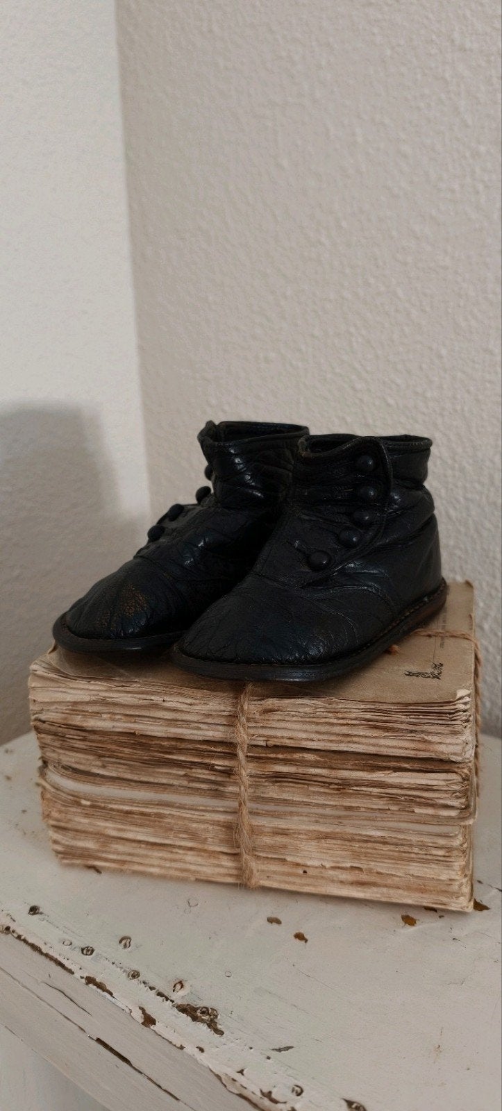 Oude knoop schoentjes / antieke schoentjes, Ophalen of Verzenden