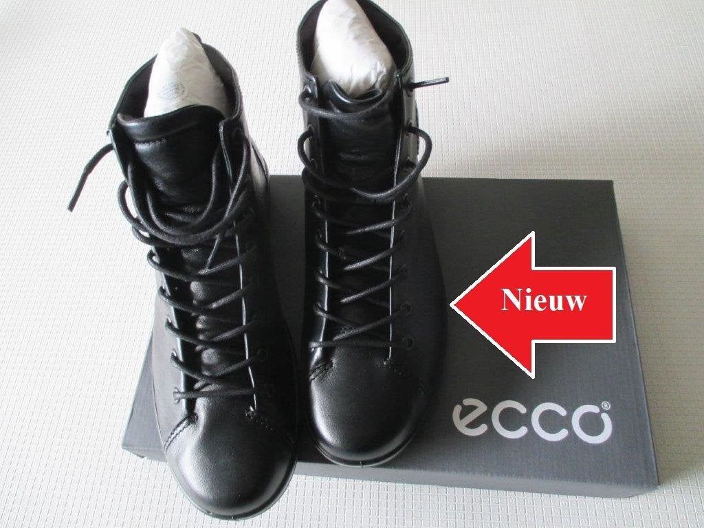 Ecco veterschoenen,Ecco sneakers,Ecco veterboots,38, zwart, Verzenden, Zwart, Nieuw, Ecco en Hartjes