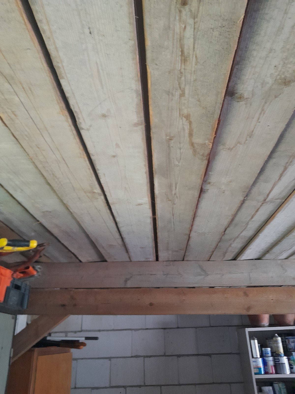 houten gordingen, Doe-het-zelf en Verbouw, Hout en Planken, Ophalen, Zo goed als nieuw, Overige houtsoorten, 50 mm of meer
