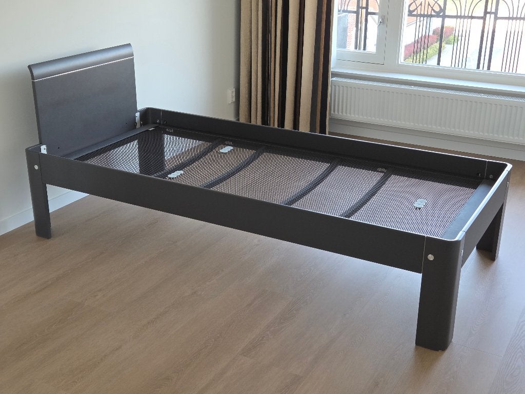 Auping Auronde 2000 - 100x220 cm, 48 cm hoog met hoofdbord, Huis en Inrichting, Ophalen, Eenpersoons, Grijs, Hout