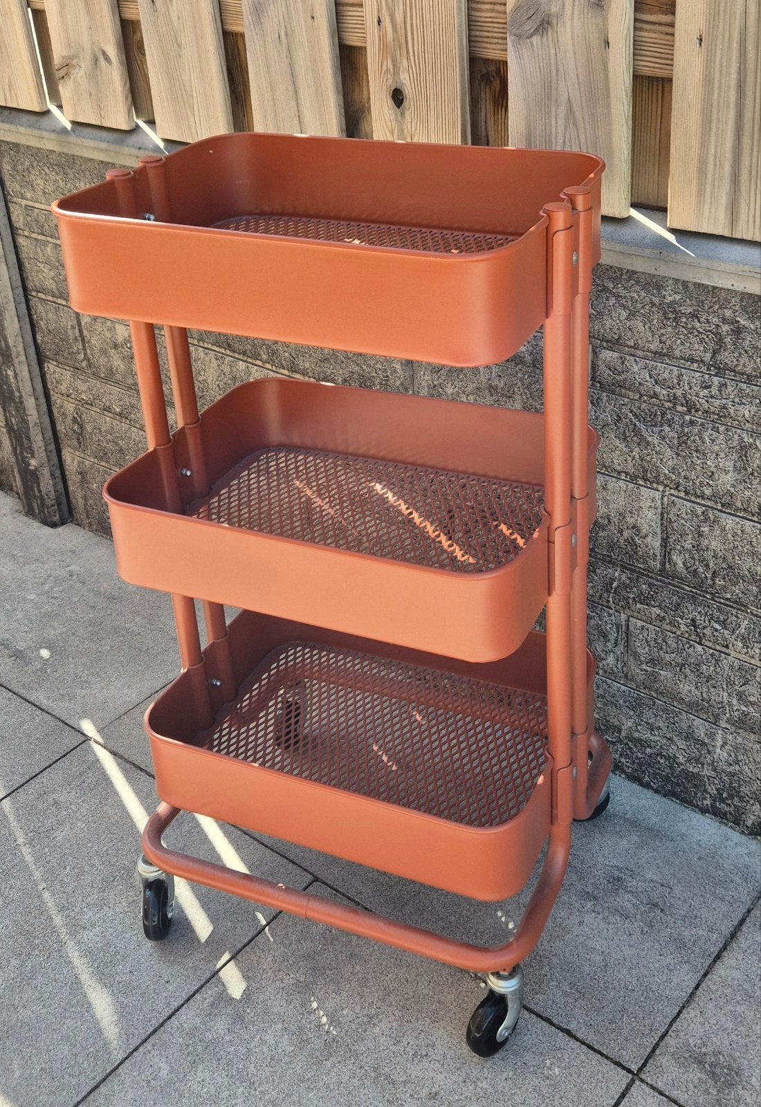 IKEA RÅSKOG Roltafel / Keukenwagen - roodbruin, Ophalen, Gebruikt, Bruin, Metaal