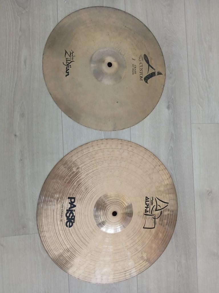 Zildjian A Custom 14 inche en Paiste Alpha bekken 16 inch, Muziek en Instrumenten, Drumstellen en Slagwerk, Ophalen, Gebruikt