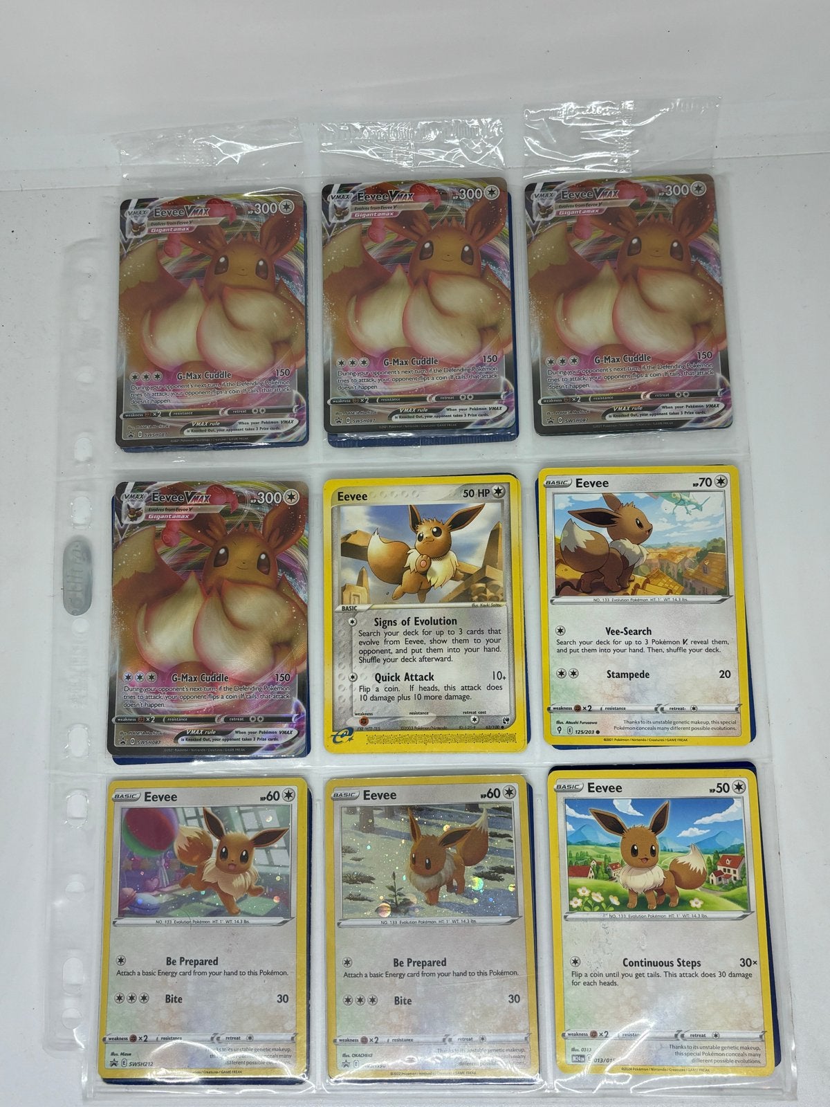 Pokémon Eevee Evolutions Kaarten  (28 stuks), Hobby en Vrije tijd, Ophalen of Verzenden, Gebruikt, Meerdere kaarten, Foil